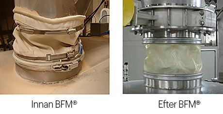 Before and after BFM connectors installed